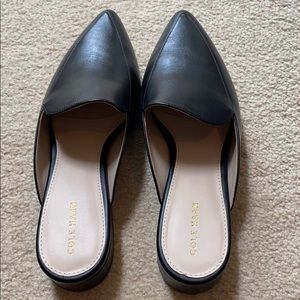 Cole Haan black leather mules size 8